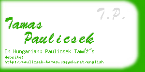 tamas paulicsek business card